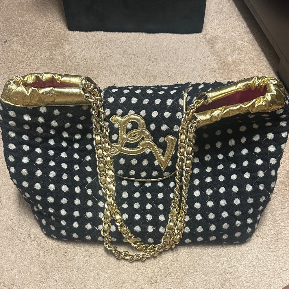 Betseyville/Betsey Johnson Quilted polka dot Tote
